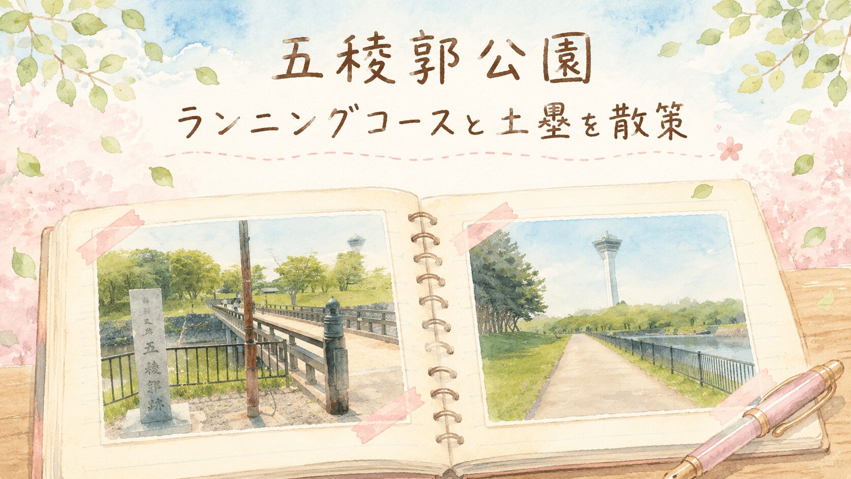 【五稜郭公園】をゆっくり散策｜ランニングコースと土塁歩きで見えた景色